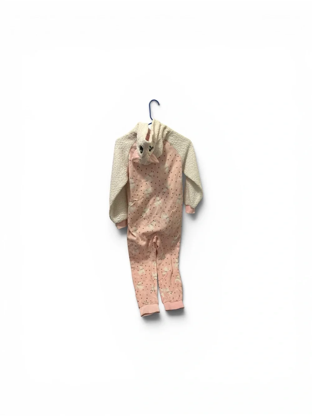 Sleep On It Peach and Cream Sherpa Hooded Onesie
